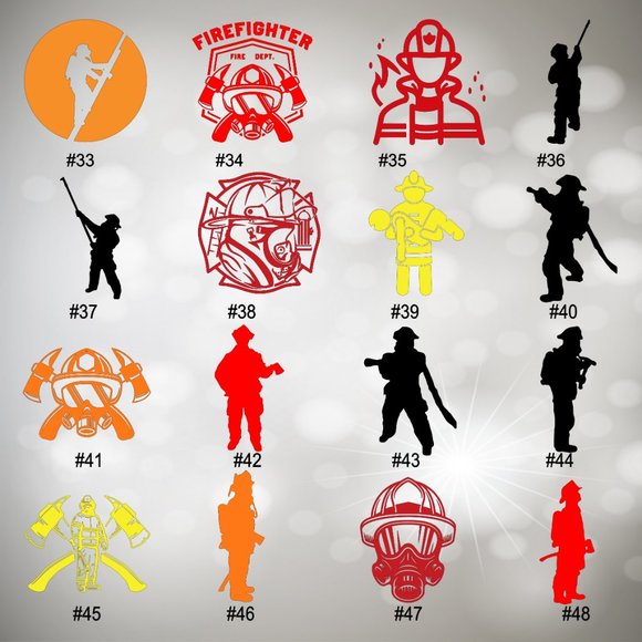 5-6" FIREFIGHTER VINYL CAR DECAL - Picture 3 of 9